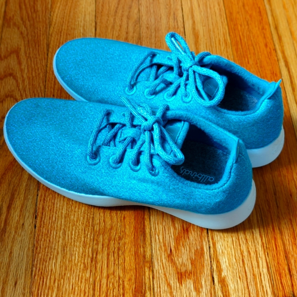 Allbirds Thrive Teal Wool Runners, pretty much like new, W8
